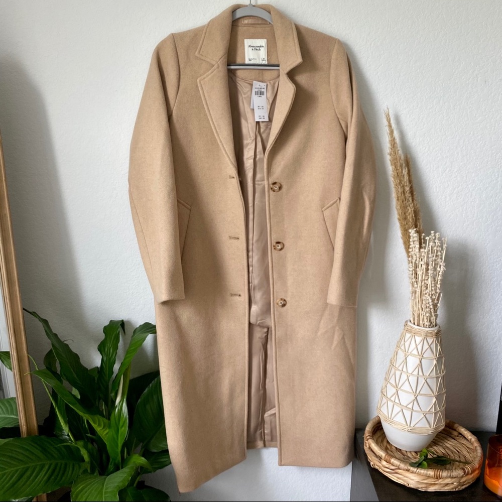 A&F The Dad Coat Calf Length NWT